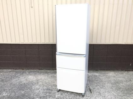 10月26日頃まで】三菱 2019年製 370L 冷凍冷蔵庫 右開き右側面家具