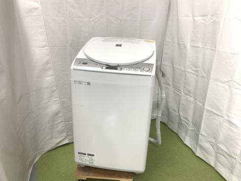 美品 SHARP シャープ ES-TX8D-W 全自動洗濯機 2019年製 8kg 乾燥機能