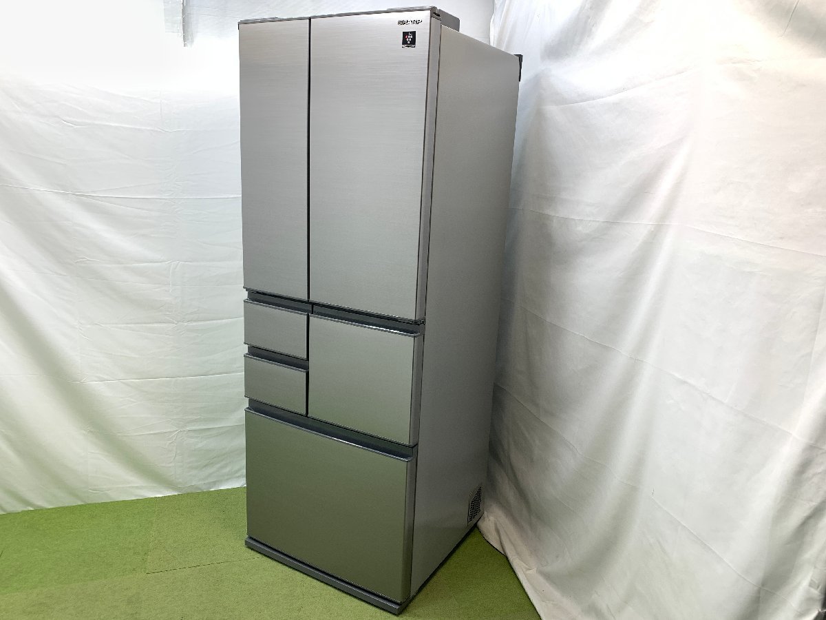 2023年製 美品★シャープ SHARP 冷凍冷蔵庫 6ドア 502L フレンチドア 観音開き プラズマクラスター 自動製氷 節電25 SJ-X508K-S